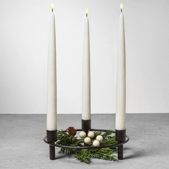 MAGNOLIA Hearth & Hand Candelabra, Black Metal NWT - Picture 1 of 2